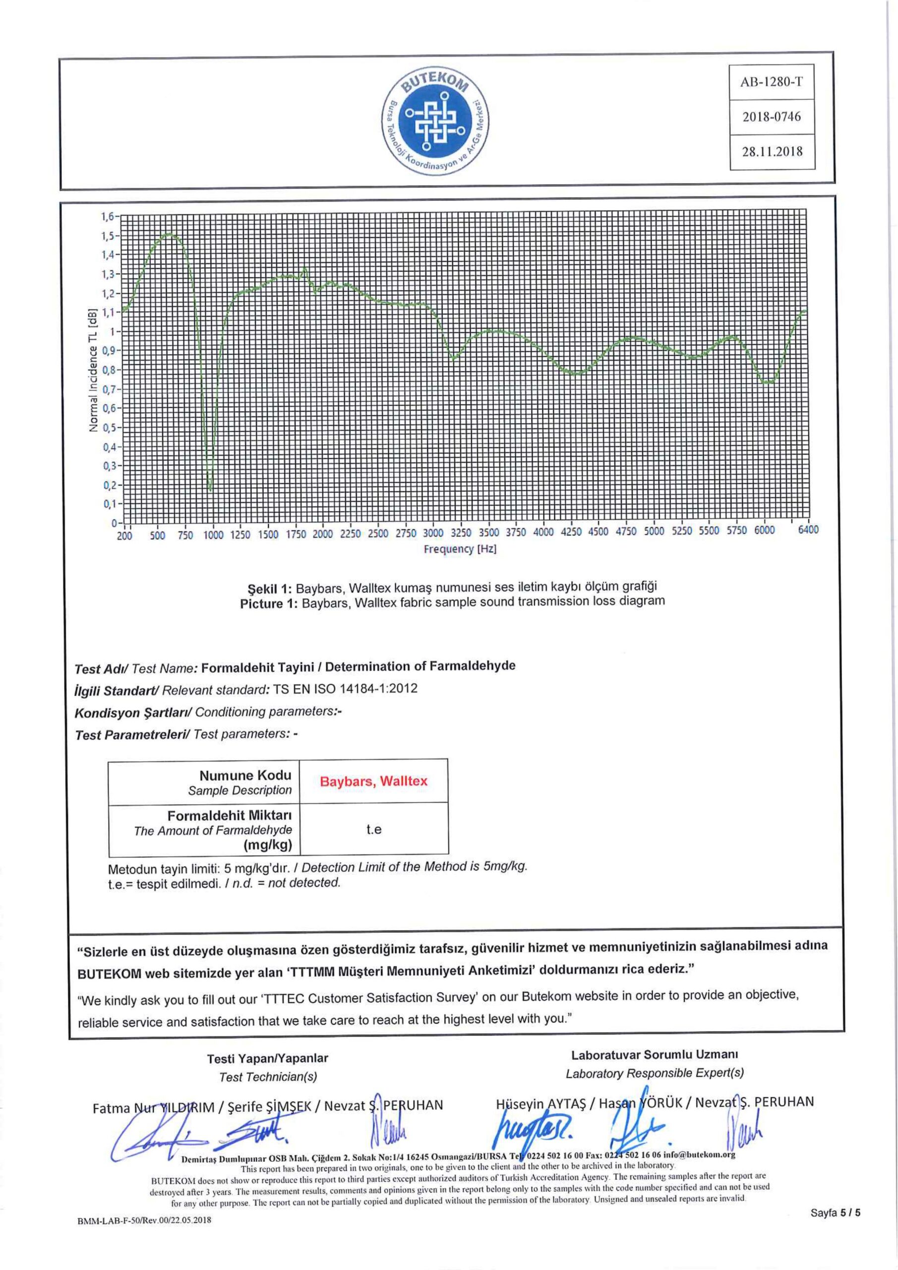 Formaldehit Testi
